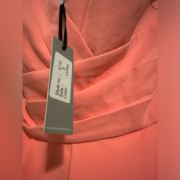 Lovers + Friends X Revolve Riviera Strapless Asymmetrical Dress Coral Size S - Picture 5 of 8